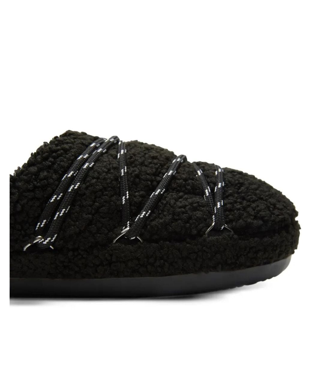 Moon Boot Black Teddy Slipper