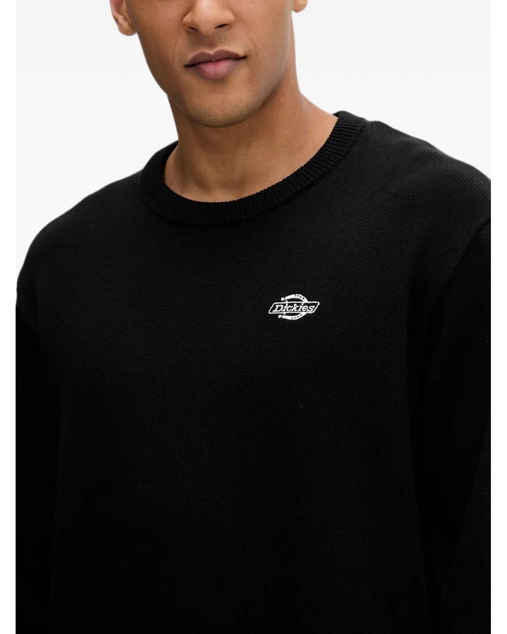 Dickies Black Summerdale Logo-Embroidered Sweater for men
