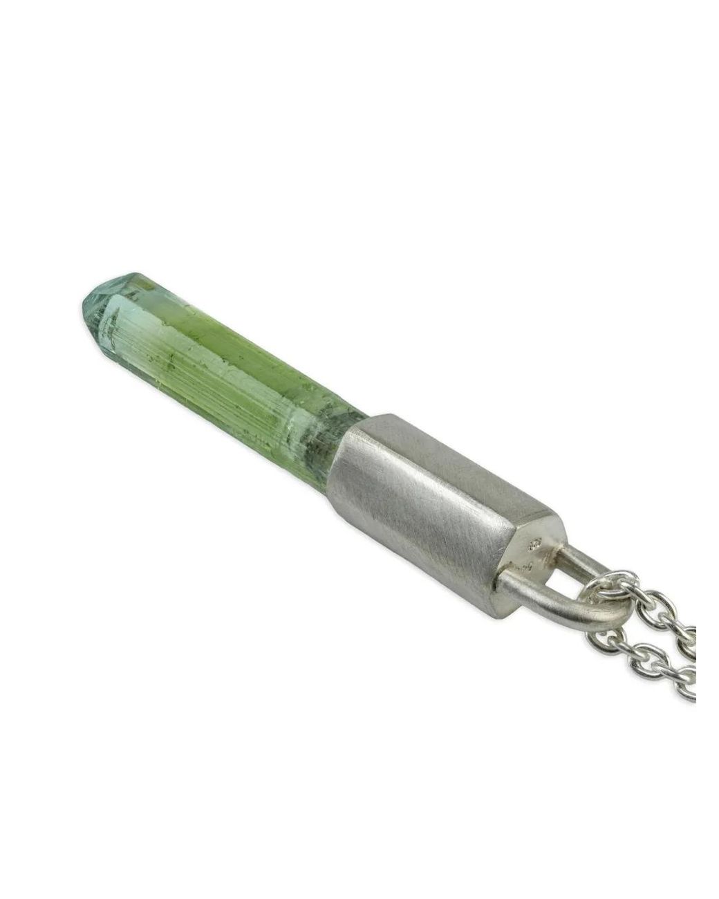 Parts Of 4 Green Sterling Talisman Tourmaline Necklace