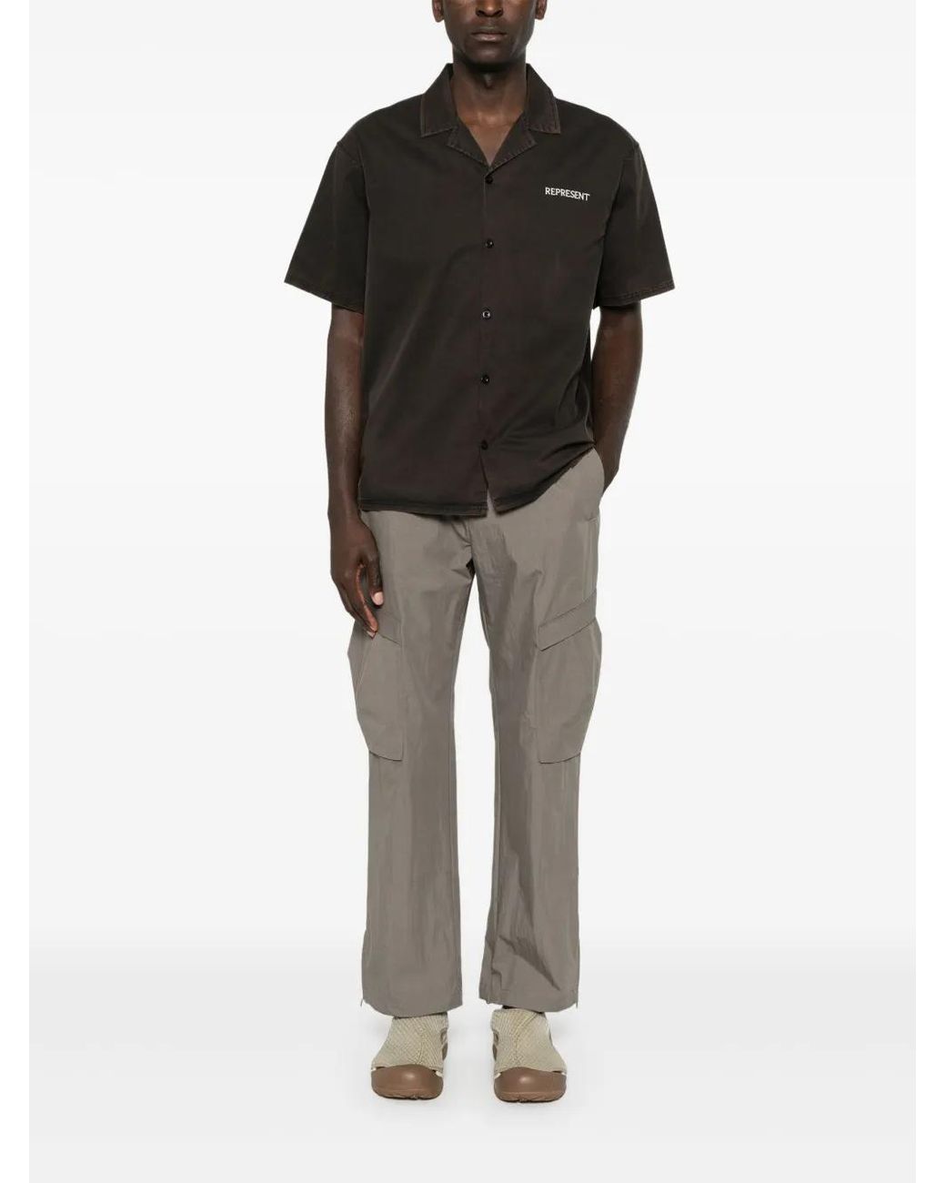 Represent Gray Tech Cargo Pants for men