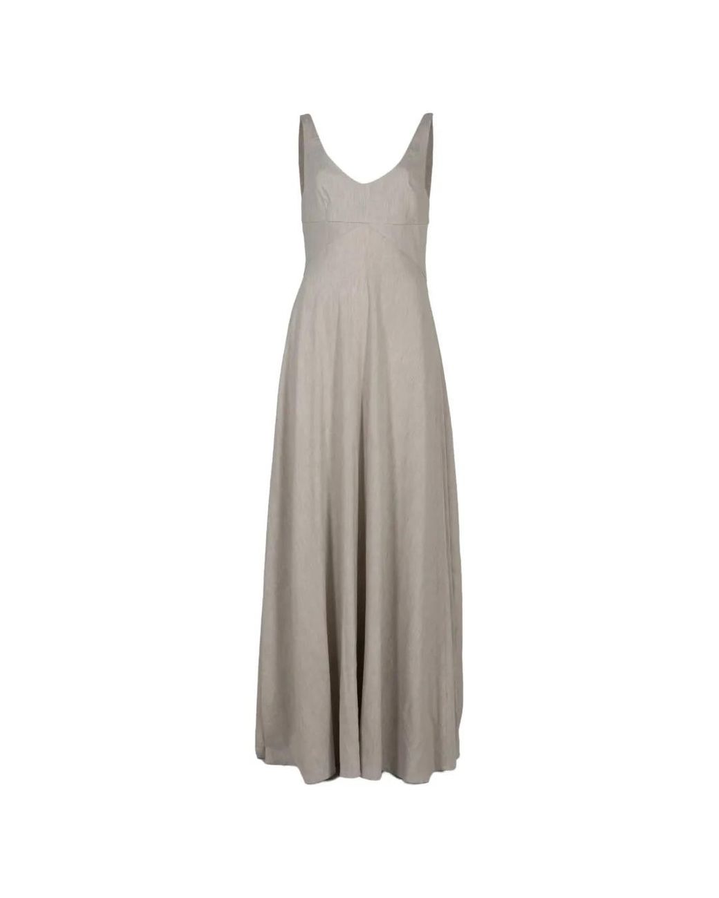 Staud White Madison V-Neck Maxi Dress