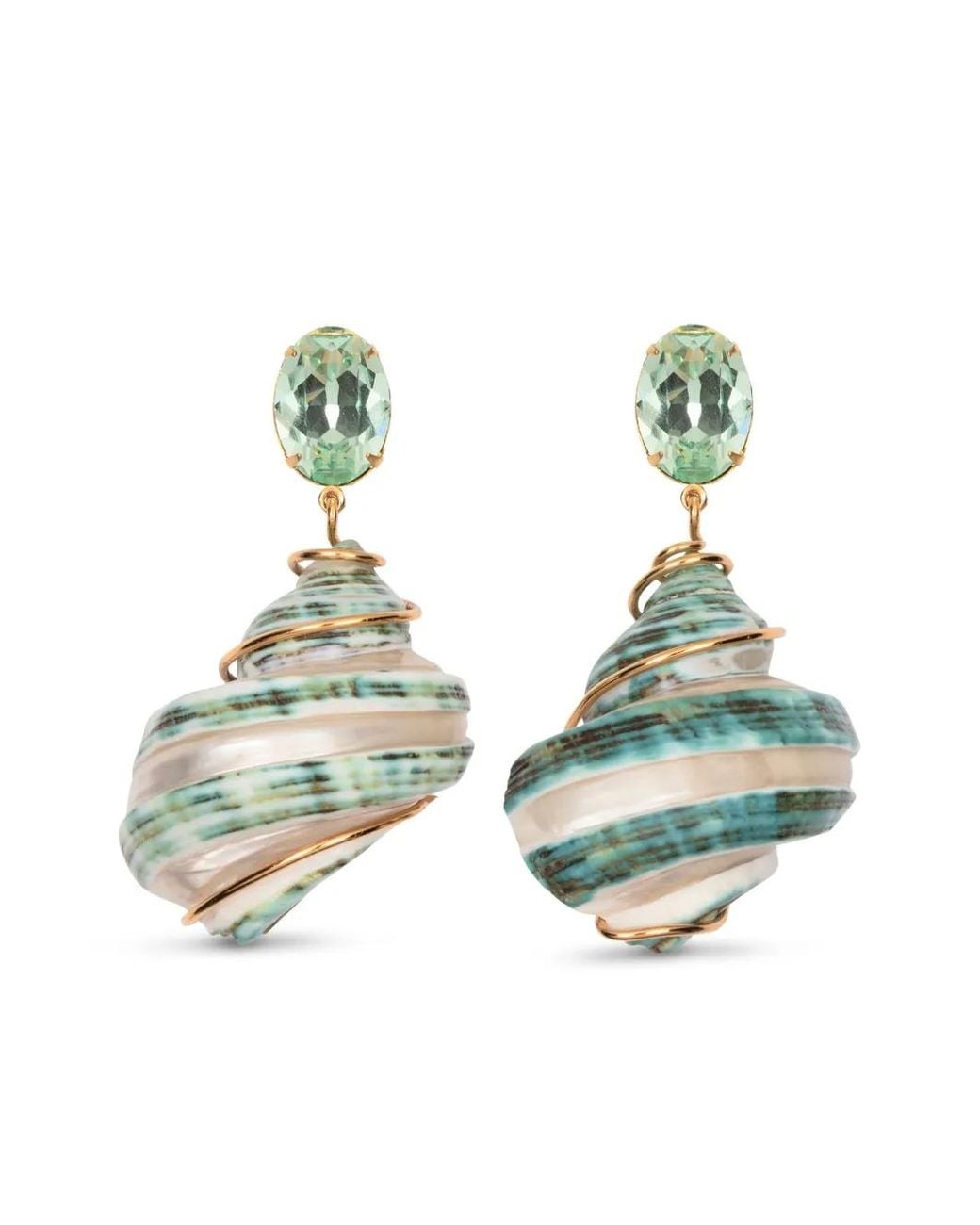Jennifer Behr Green Wave Earrings
