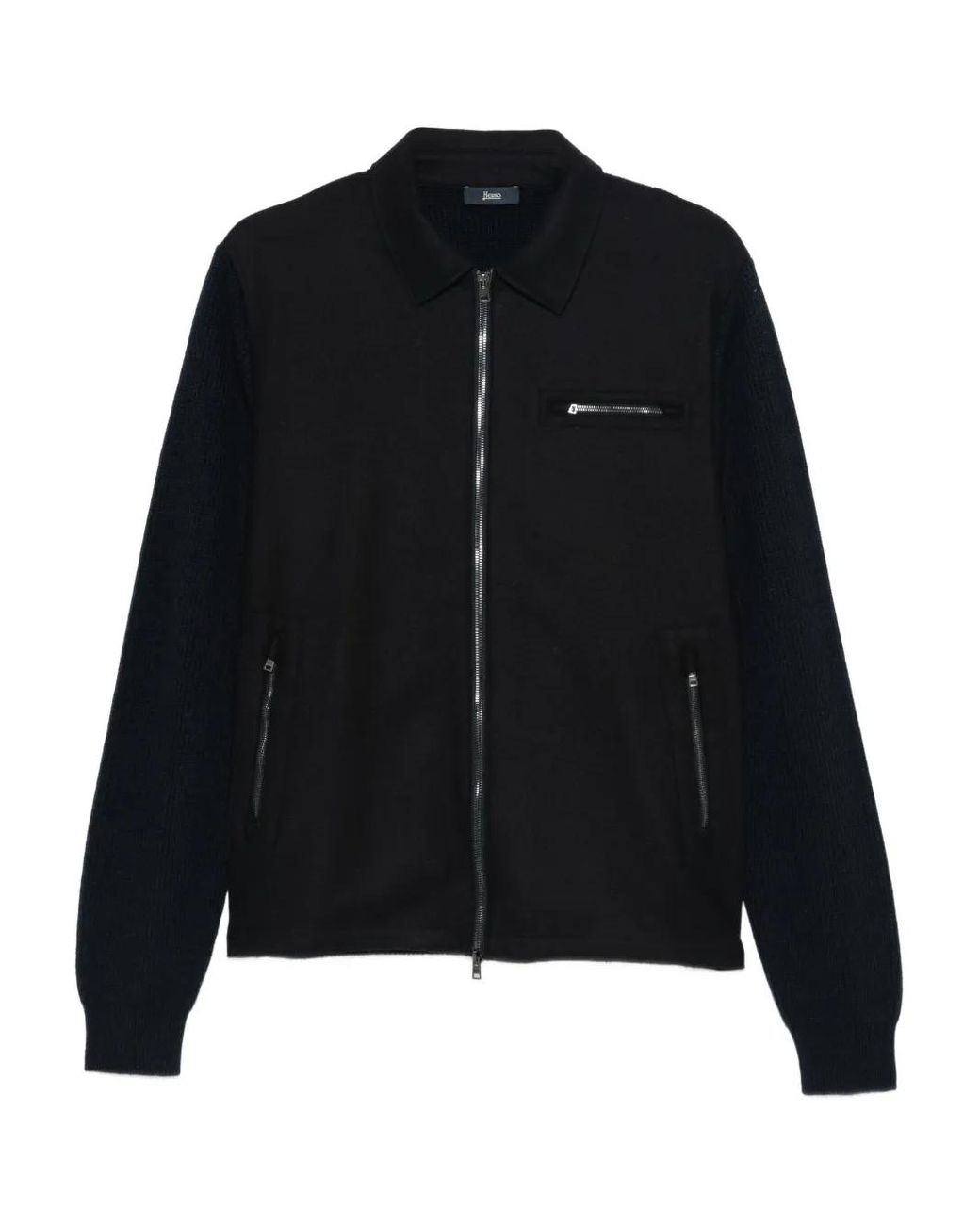 Giacca Con Zip di Herno in Black da Uomo