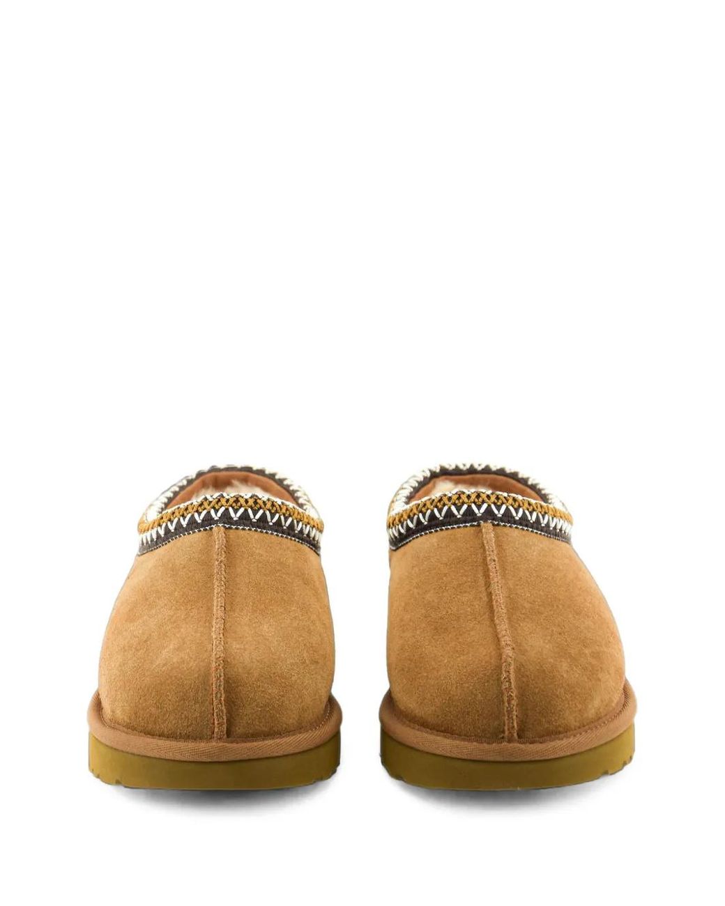 Ugg Brown Tasman Leather Flat Mules