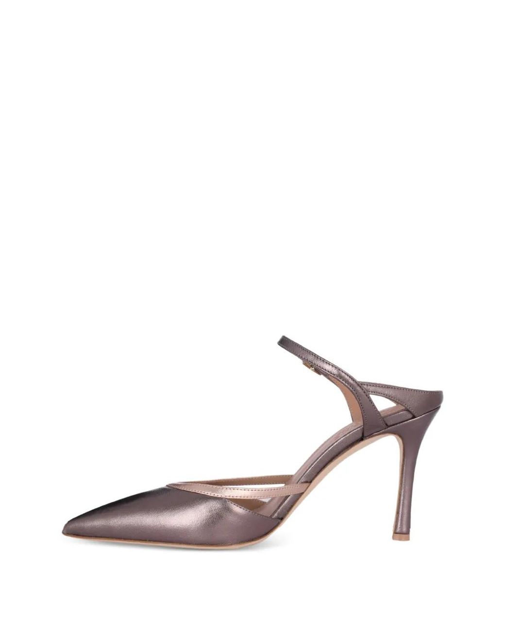 Malone Souliers Pink Yola Pointed Leather Mules