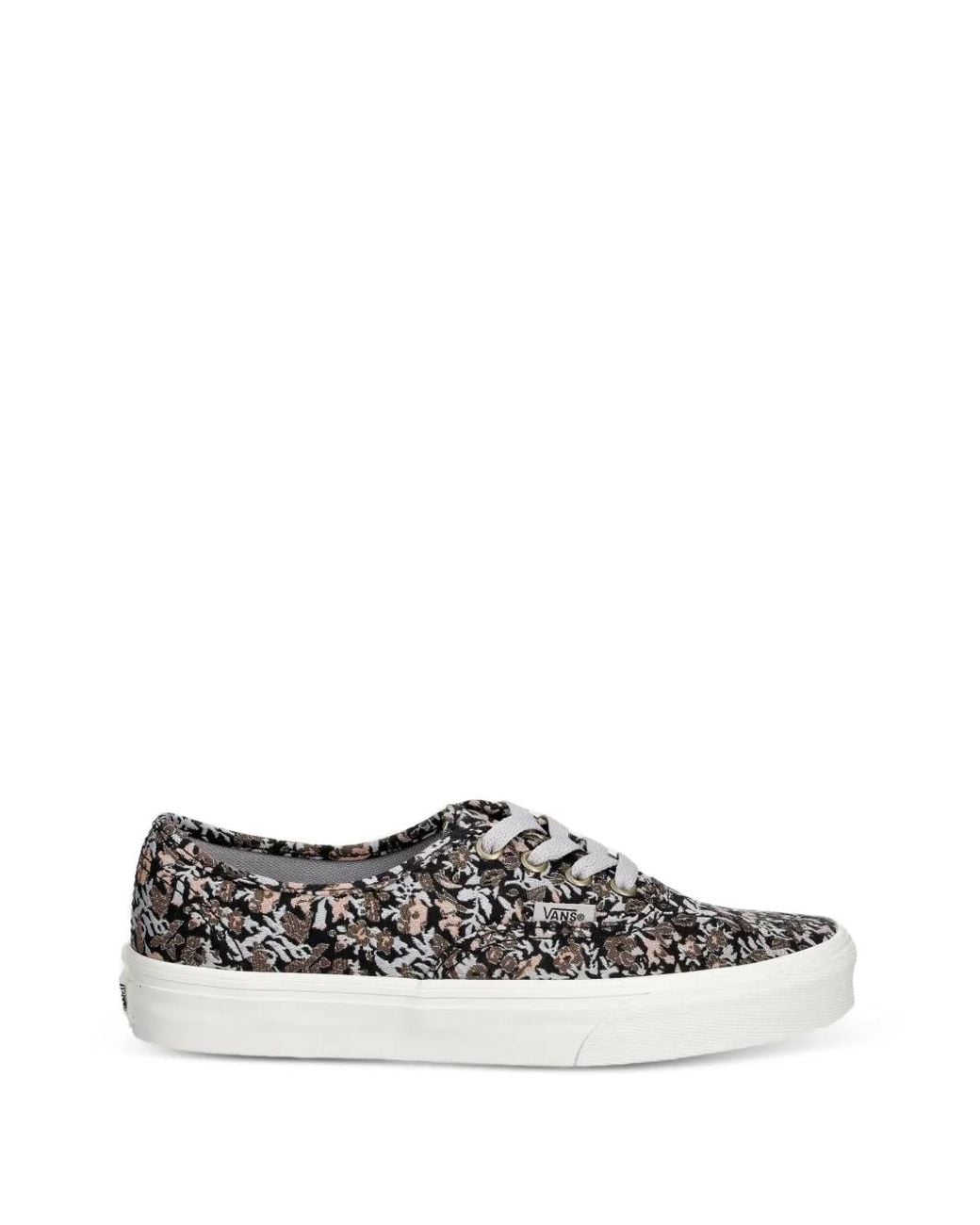 Vans White Authentic Floral-Print Sneakers
