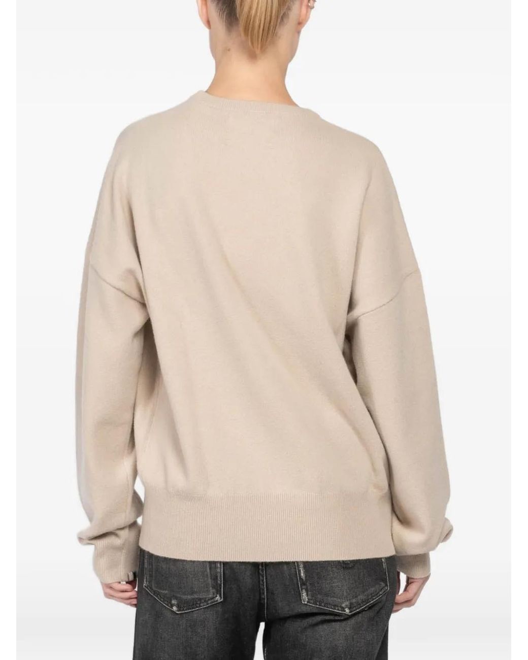 Extreme Cashmere Gray Crew-Neck Long-Sleeve Sweater