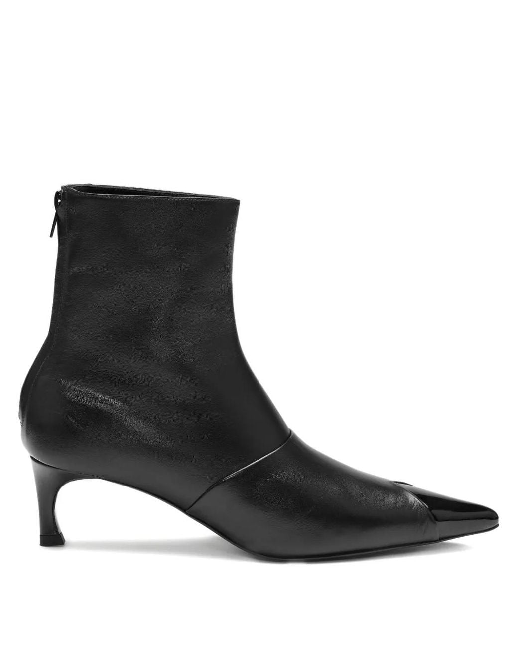 ROTATE BIRGER CHRISTENSEN Black Pointed-Toe Leather Boots