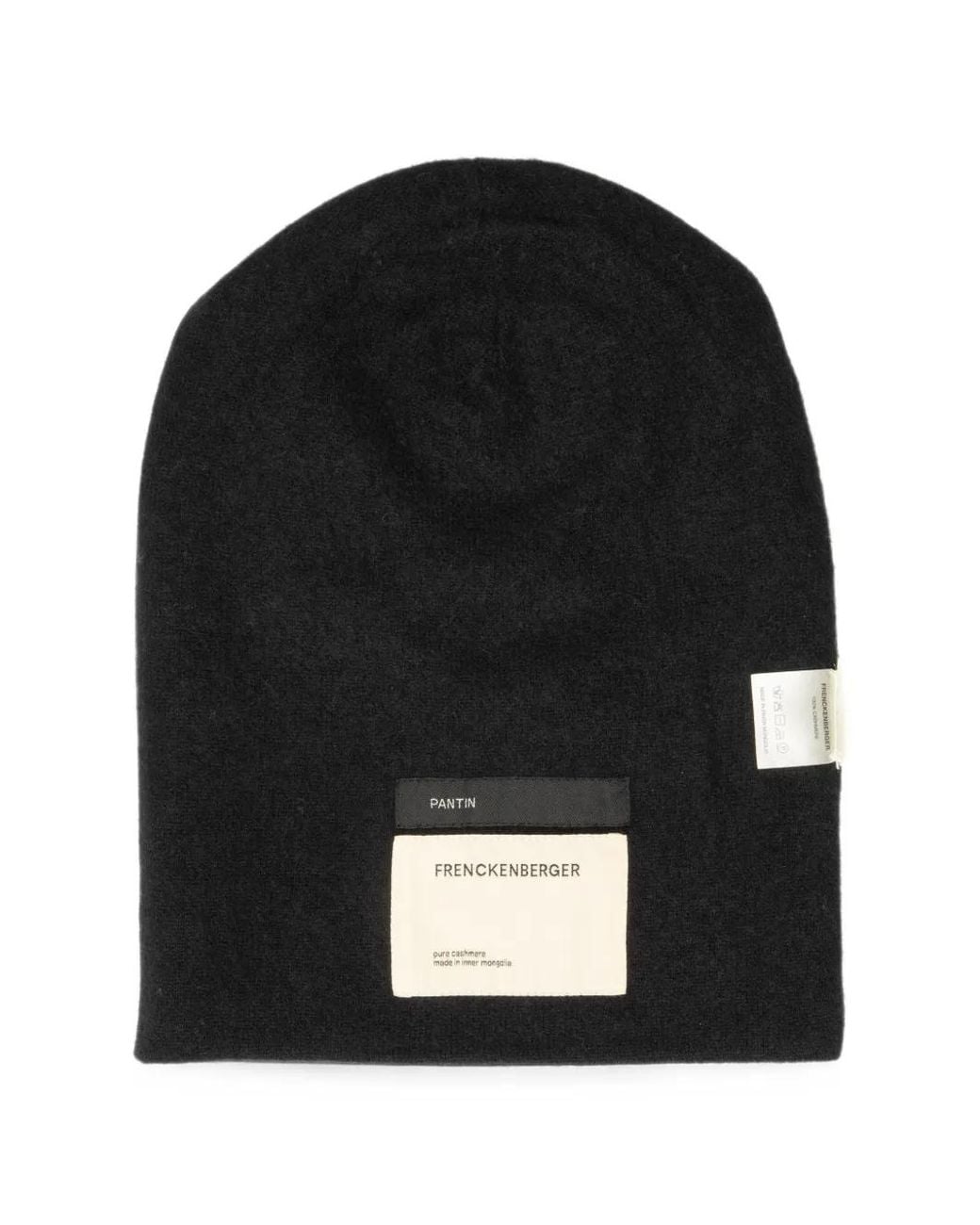 Frenckenberger Black Fine-Knit Cashmere Beanie Hat