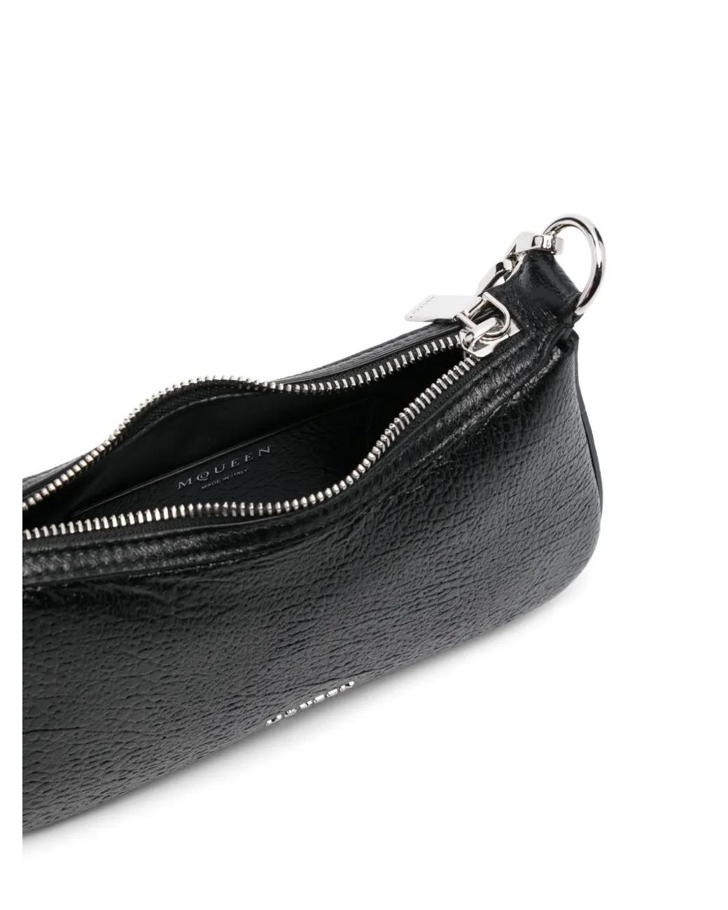 Borsa a mano T-Bar mini in pelle nera di McQueen in Black