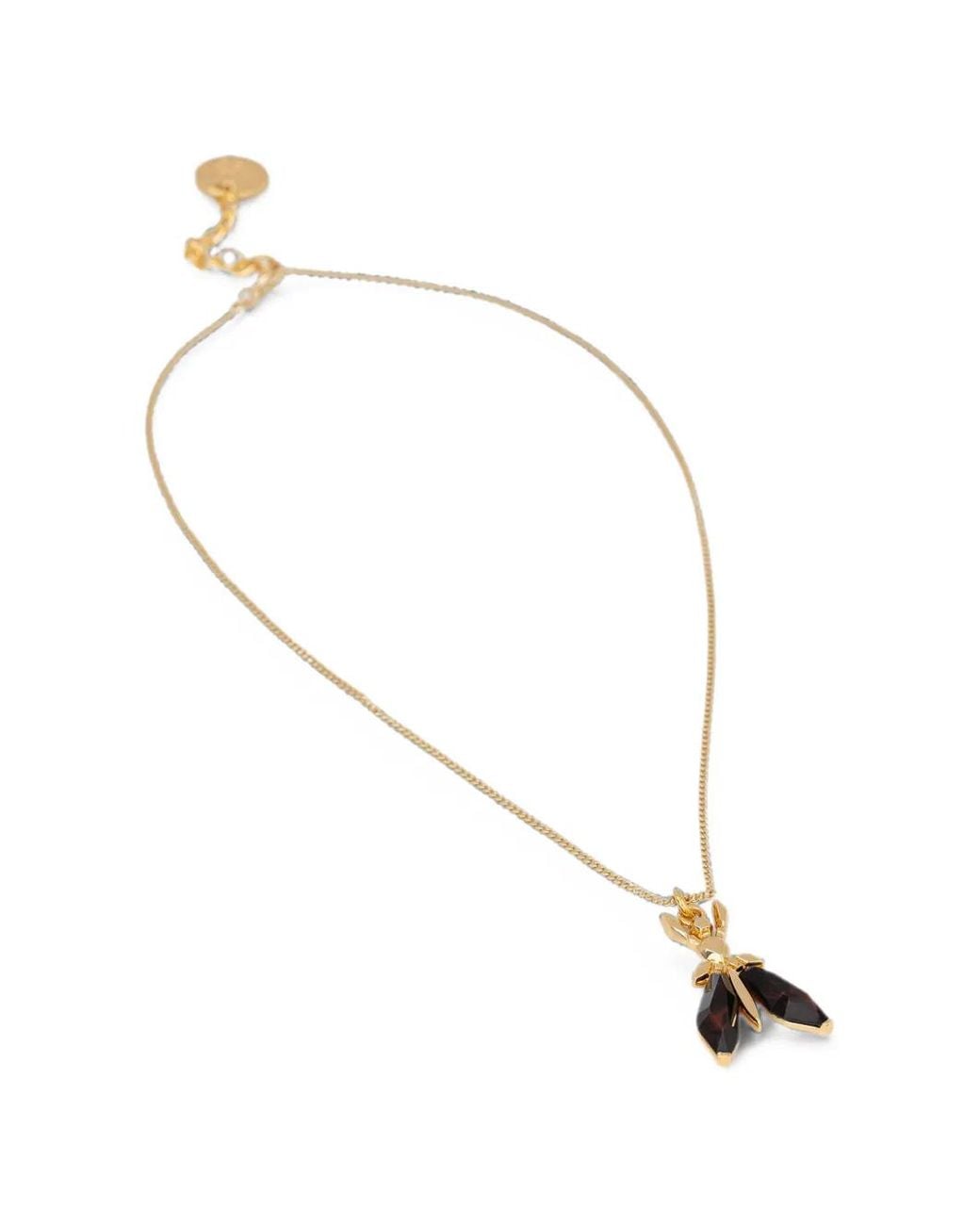 Patrizia Pepe White Fly Pendant Necklace