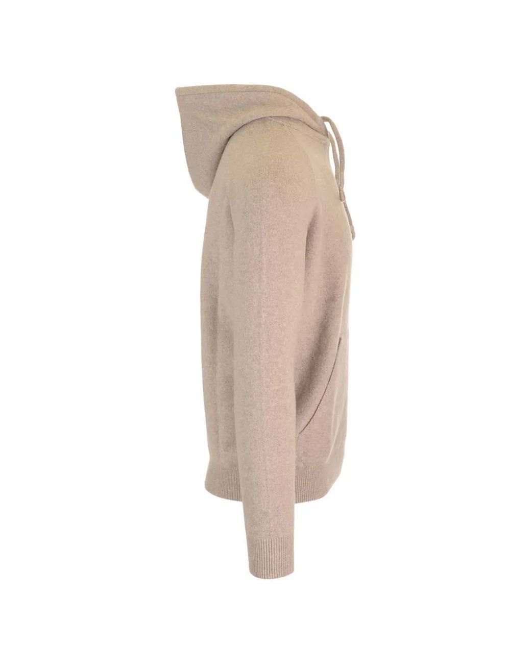 Al Duca D'aosta Natural Wool Pouch-Pocket Hoodie for men