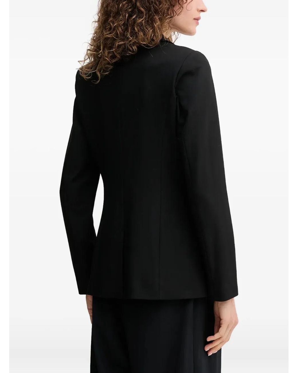 Benetton Black Button-Fastening Blazer