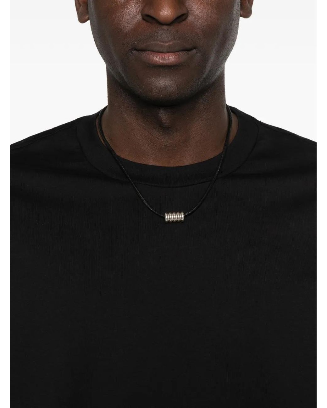 Roberto Collina Black Crew-Neck T-Shirt for men
