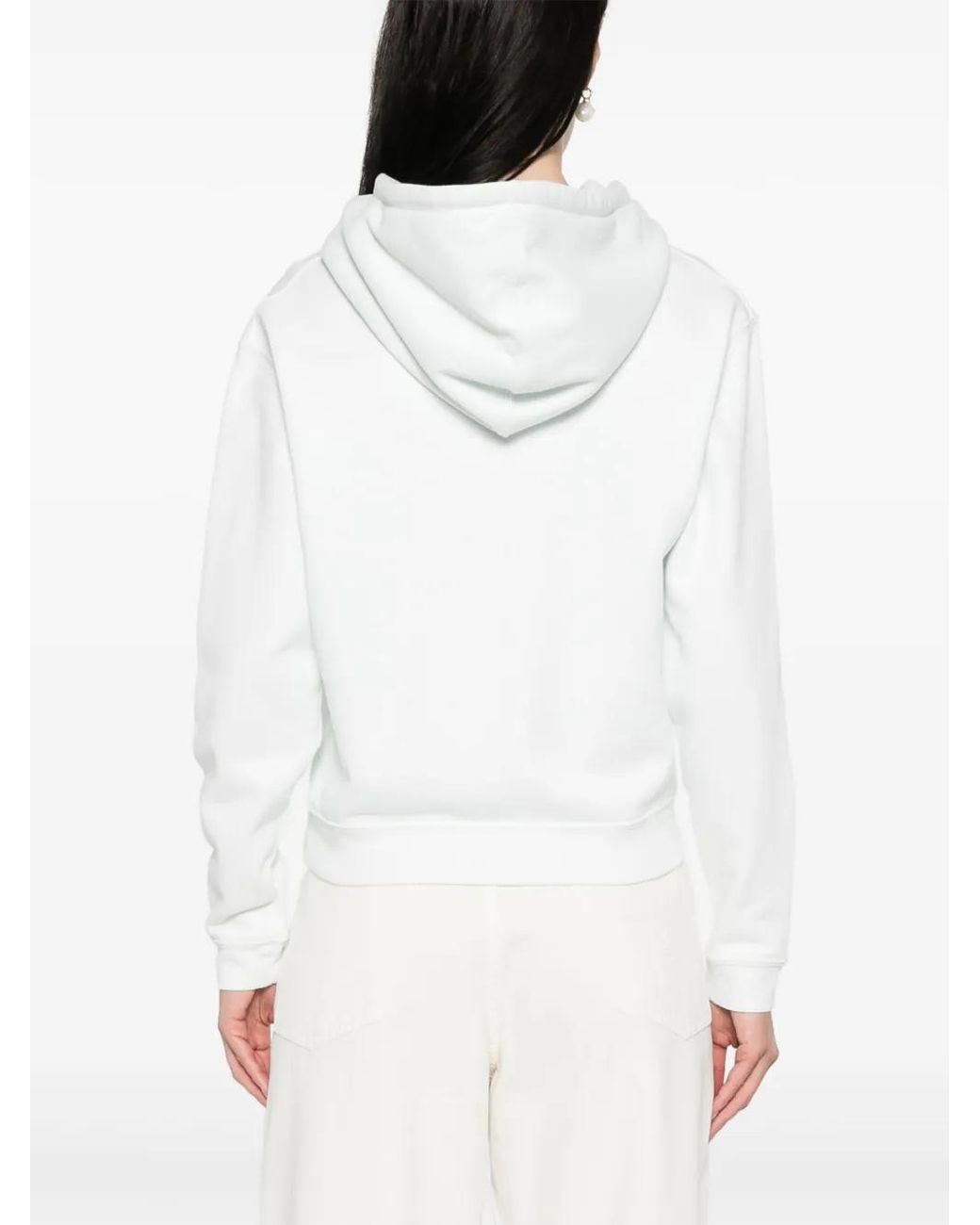 Forte_forte White Logo-Patch Hoodie