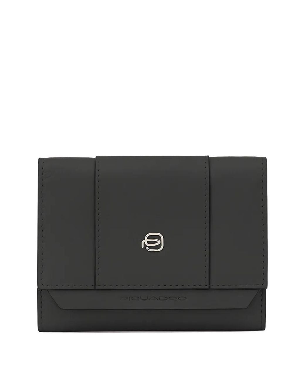 Piquadro Black Trifold Wallet