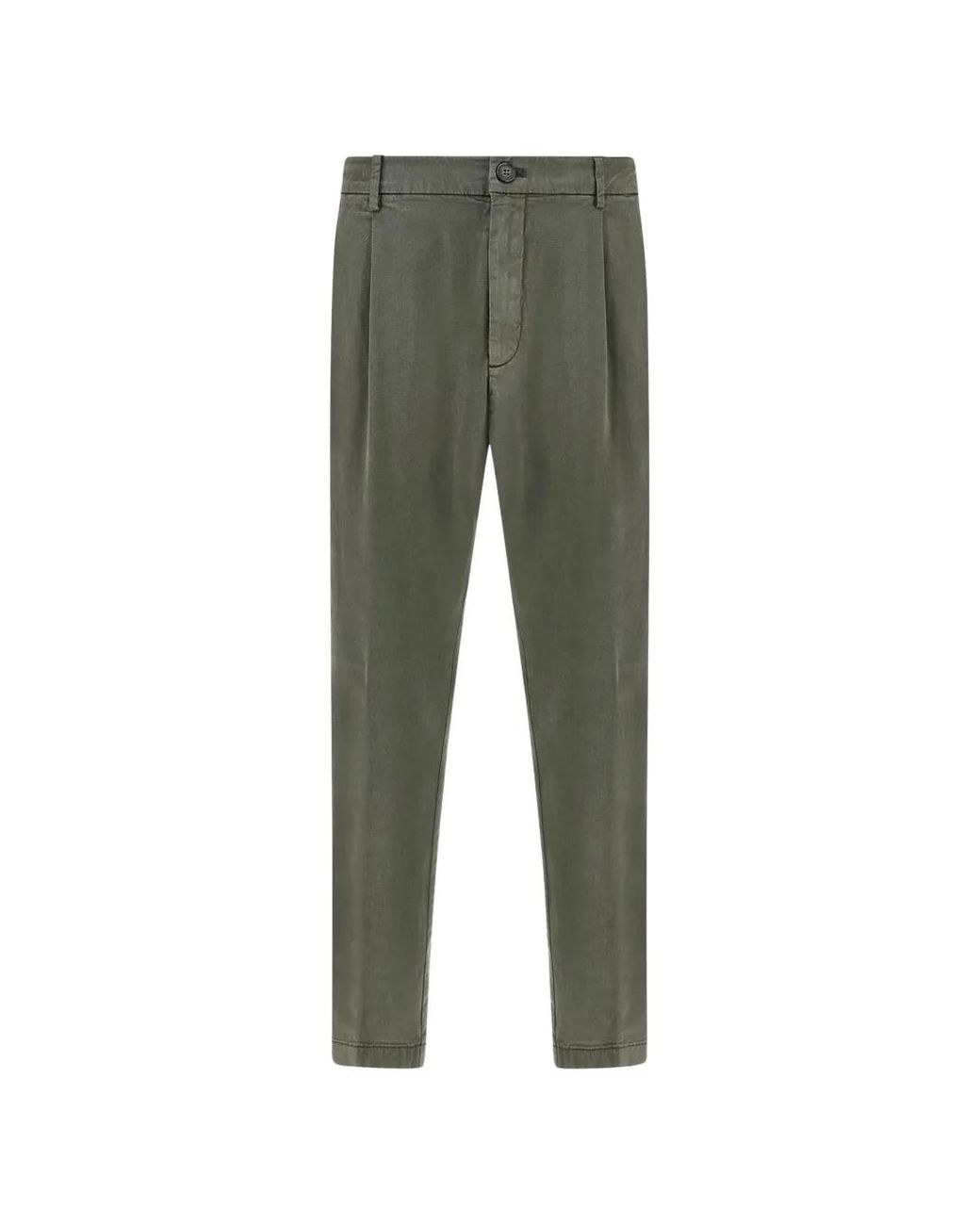 Paul & Shark Green X-Soft Garment-Dyed Chinos for men