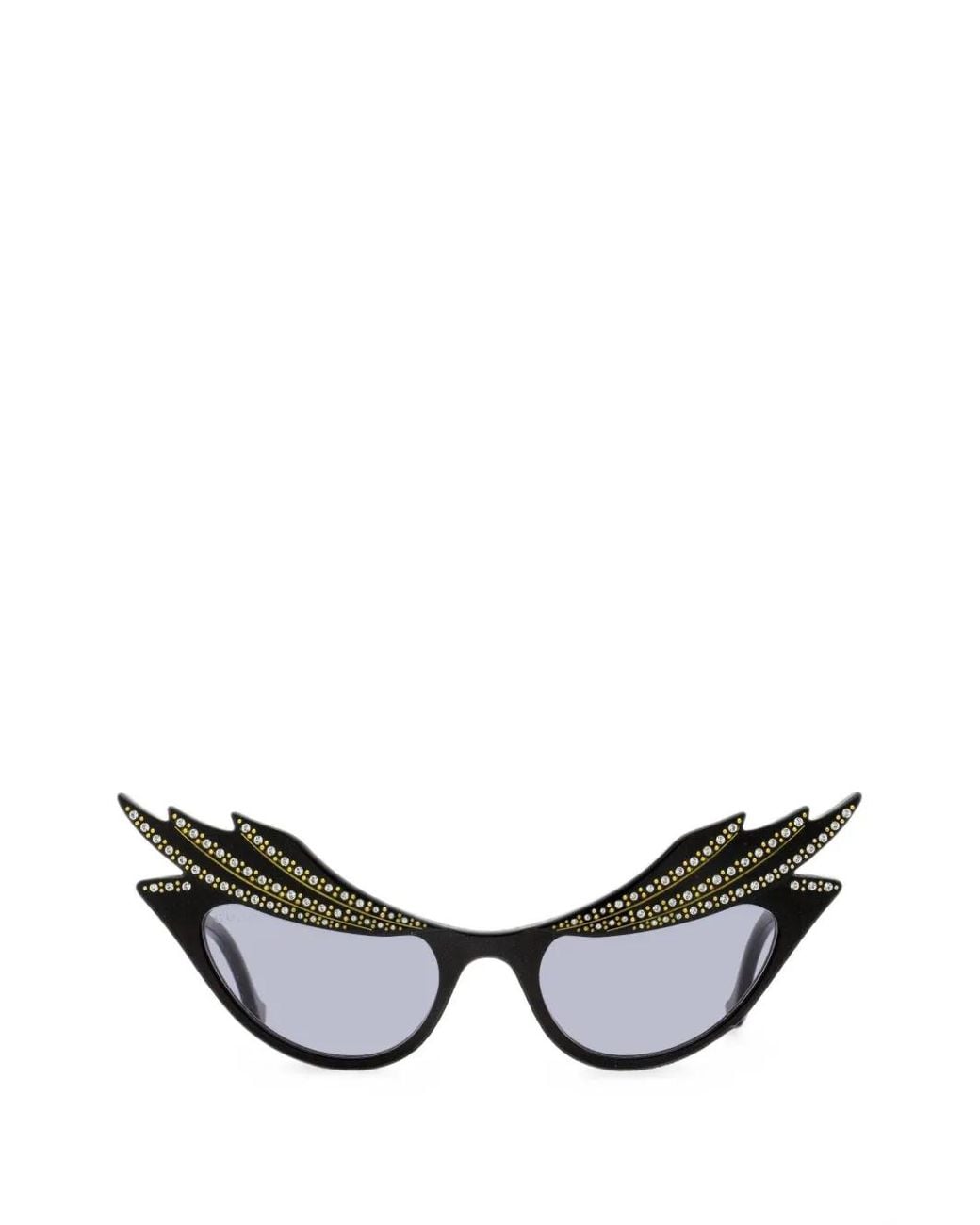 Gucci Metallic Lunettes De Soleil À Monture Papillon