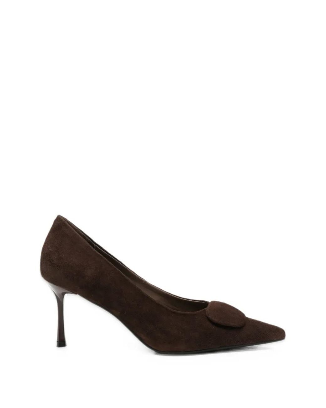 Linda Baumann Brown Bow-Detail Pointed-Toe Pumps