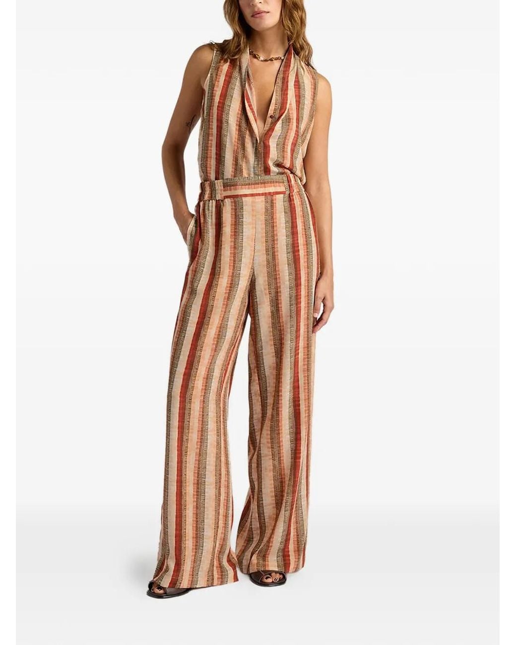 Momoní Brown Baccarat Printed Palazzo Pants