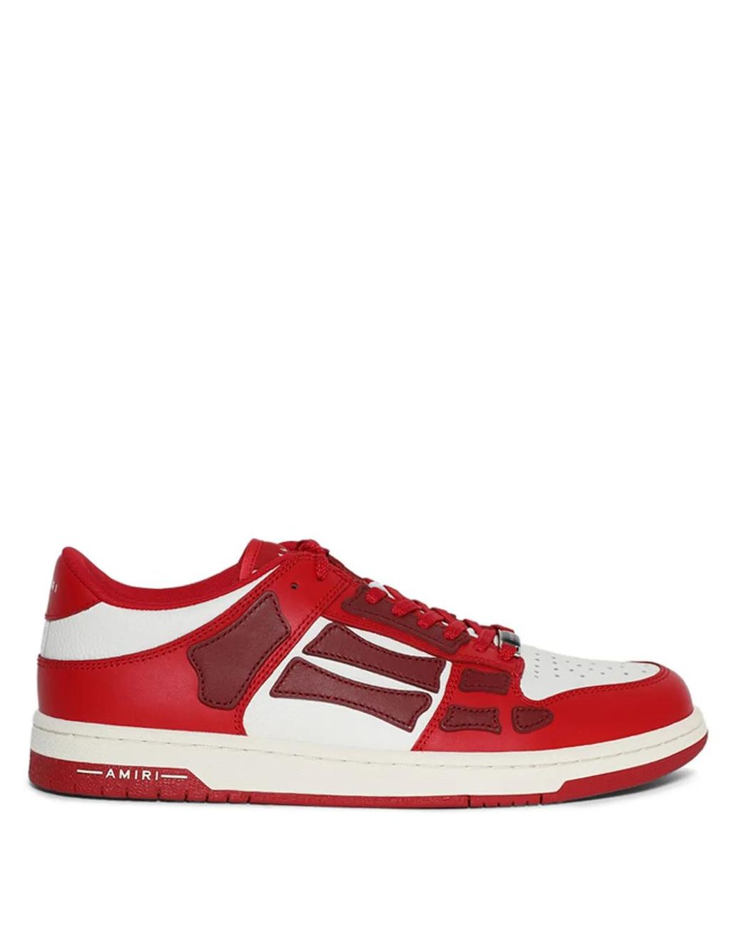 Amiri Red Skeleton Sneakers, 100% Leather for men
