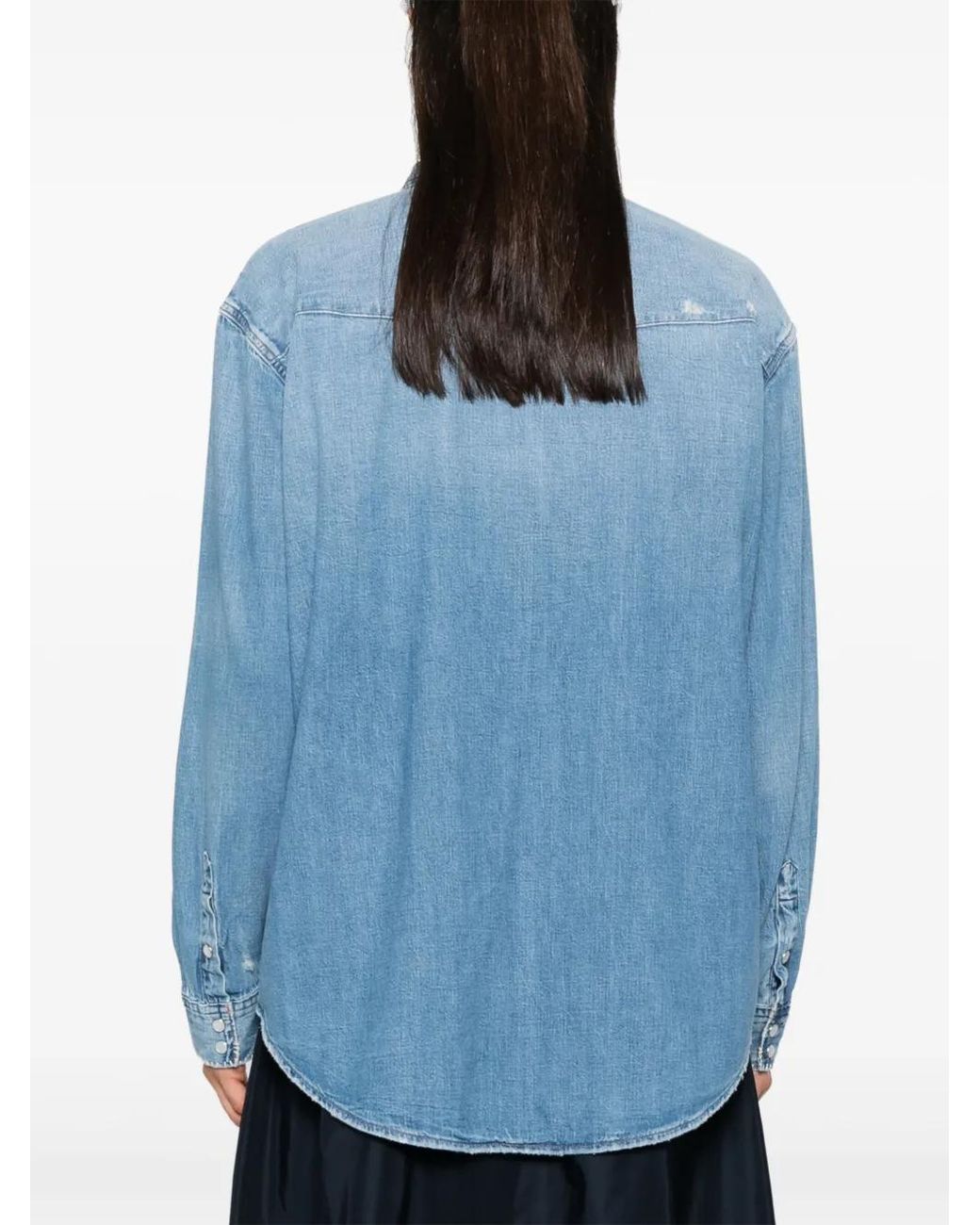 Polo Ralph Lauren Blue Distressed Shirt