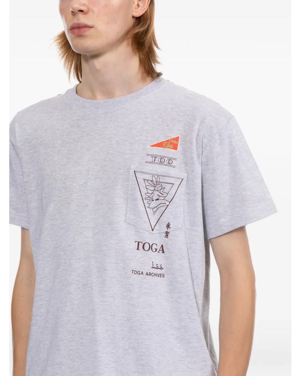 Toga White T-Shirt À Imprimé Graphique for men