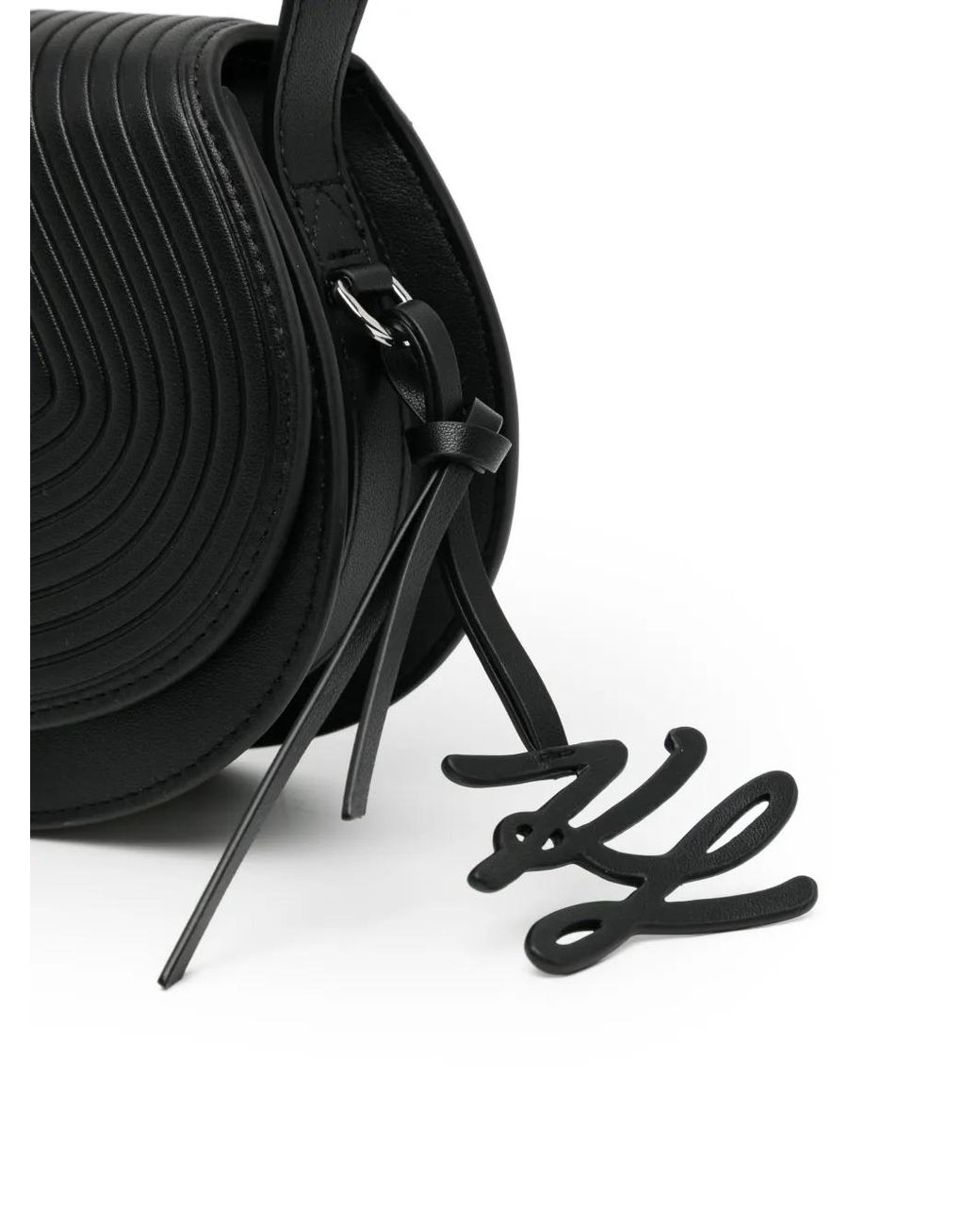 Karl Lagerfeld Black Saddle Bag