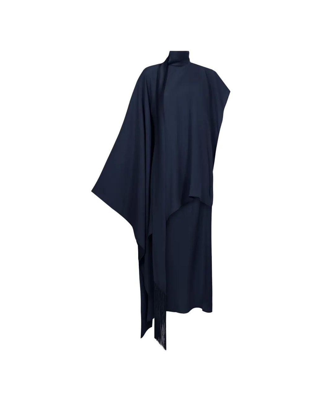 Taller Marmo Blue California Fringed Asymmetric Mini Dress