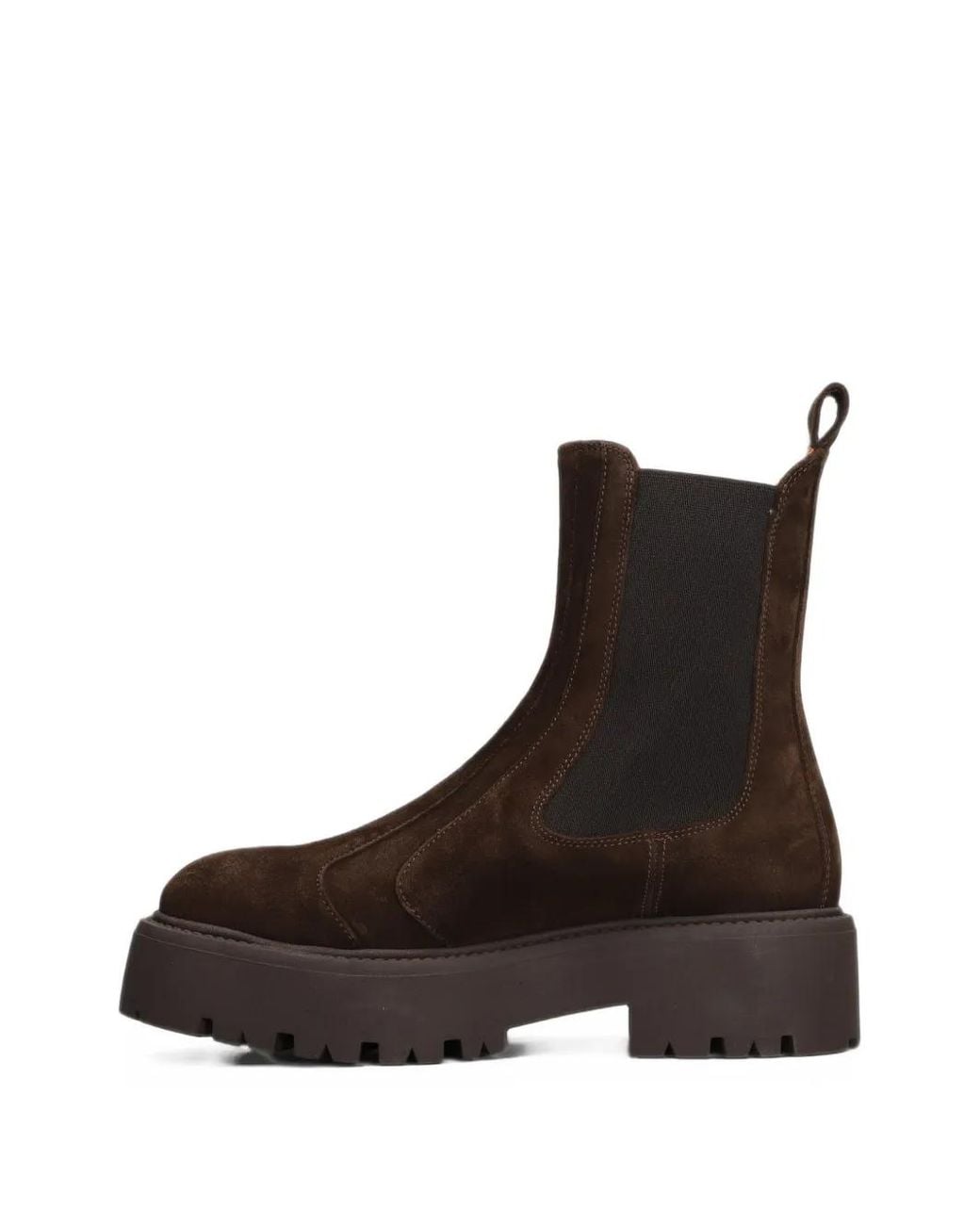 COPENHAGEN Brown Suede Platform Boots