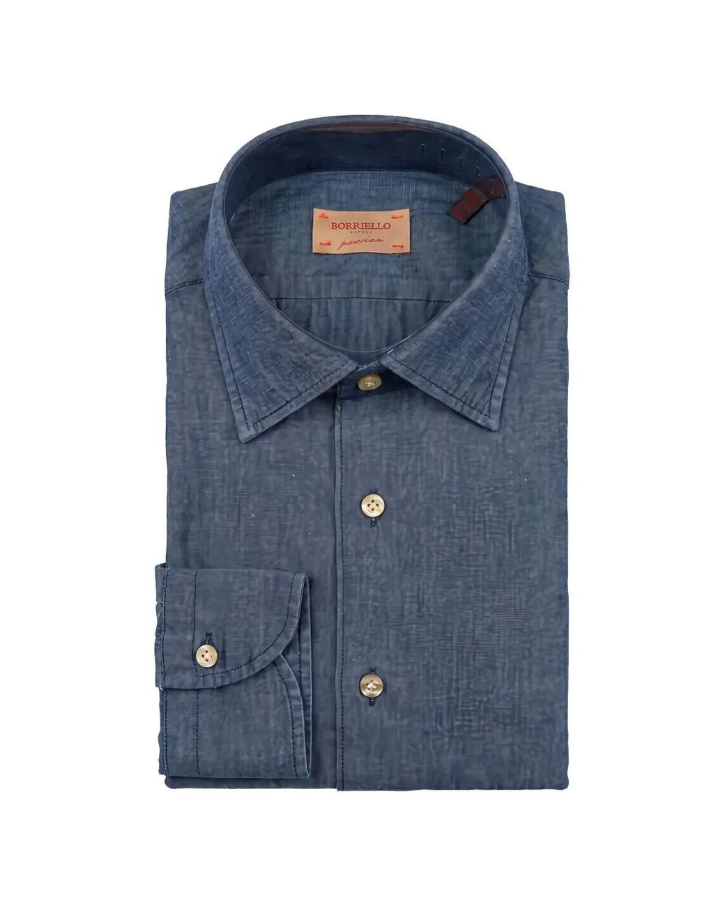 Borriello Blue Button-Up Shirt for men