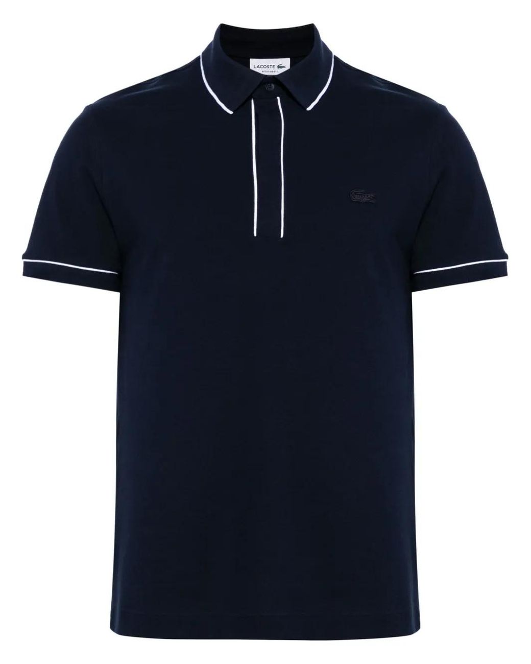 Lacoste Blue Contrast-Trim Polo Shirt for men