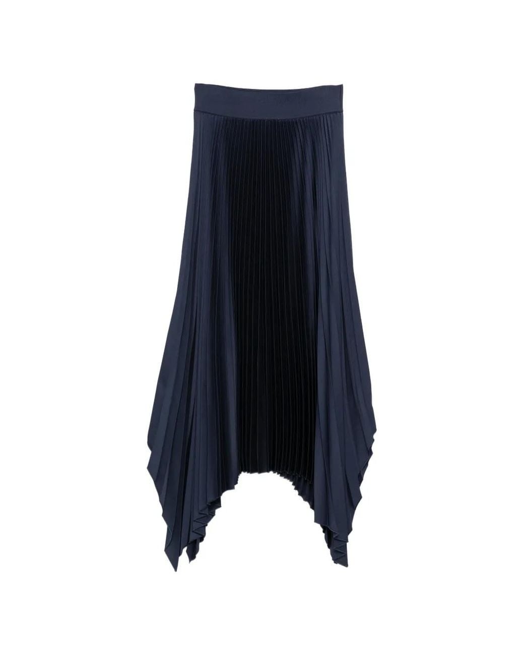 Joseph Blue Ade Plissé-Design Skirt