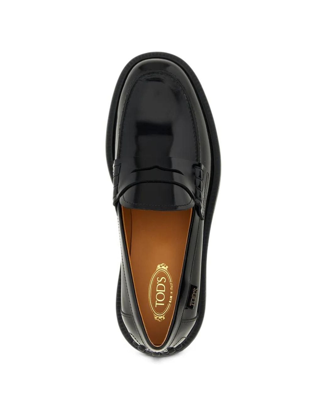 Tod's Black Logo-Plaque Gomma Loafers