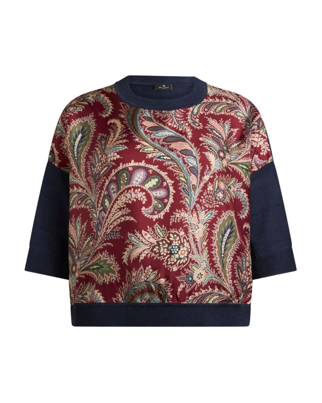 Etro Red Paisley-Insert Top