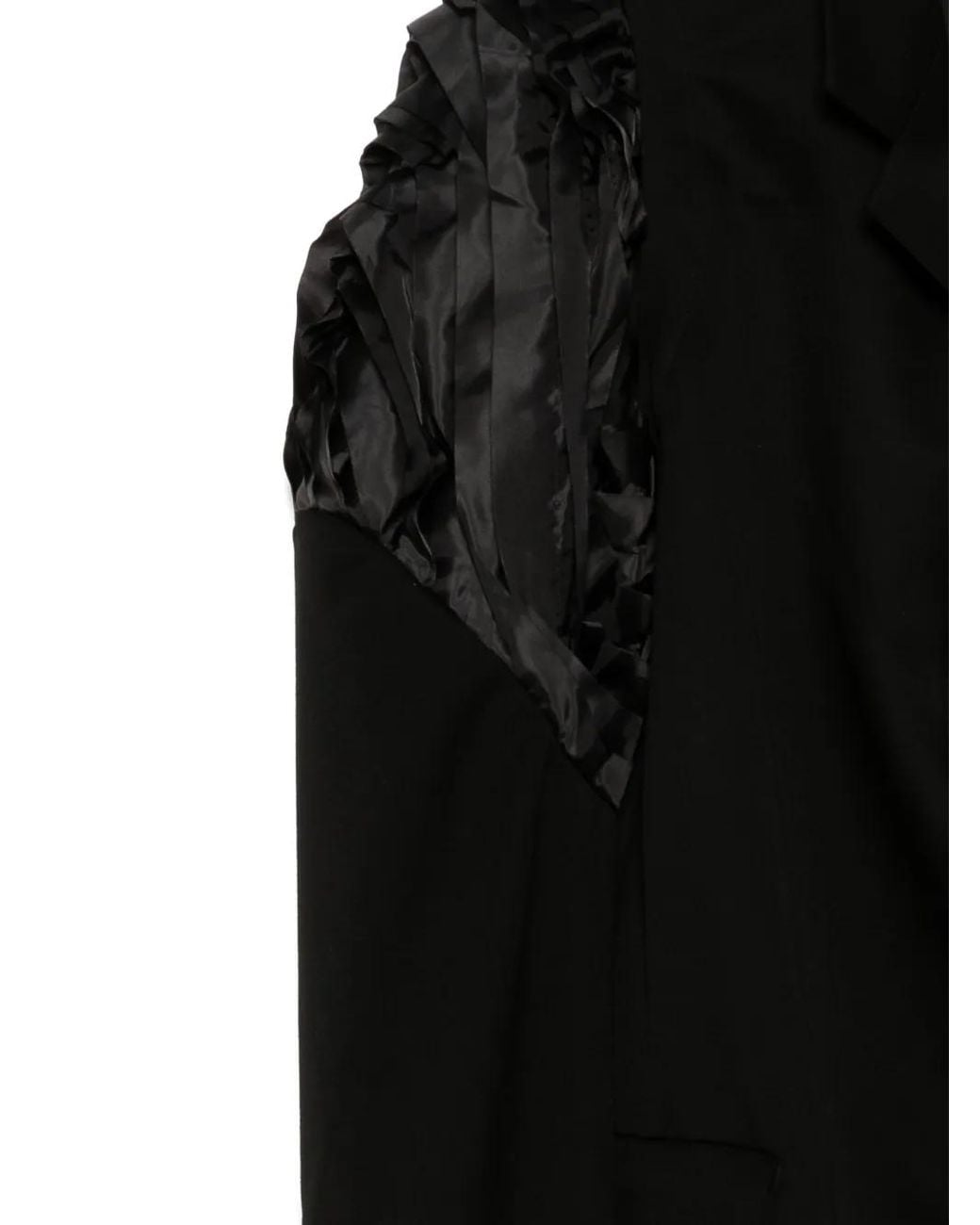 Comme des Garçons Black Ruffled-Sleeve Blazer