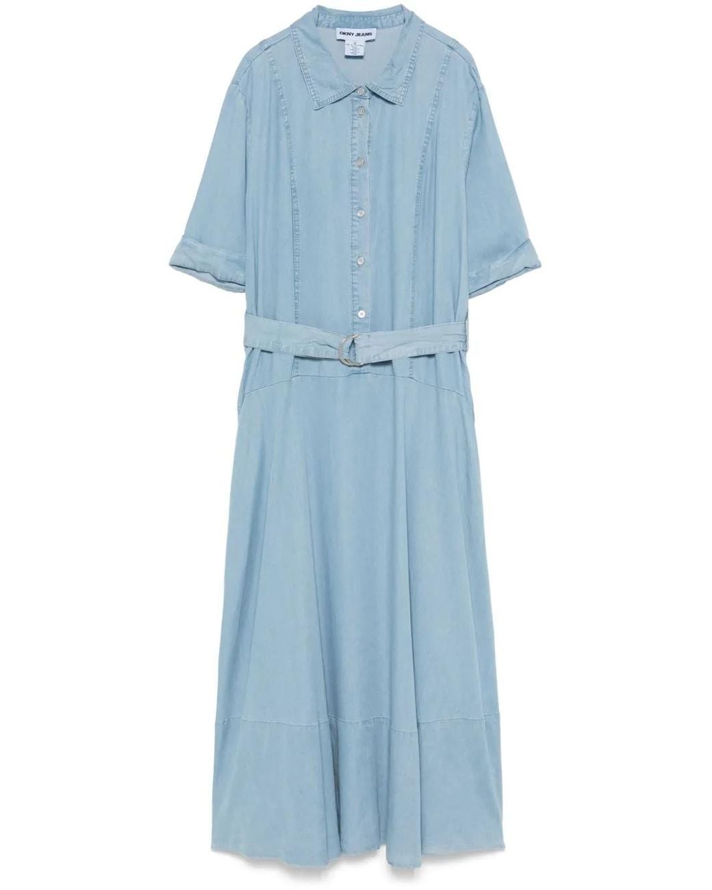 DKNY Blue Dropped Waist Button