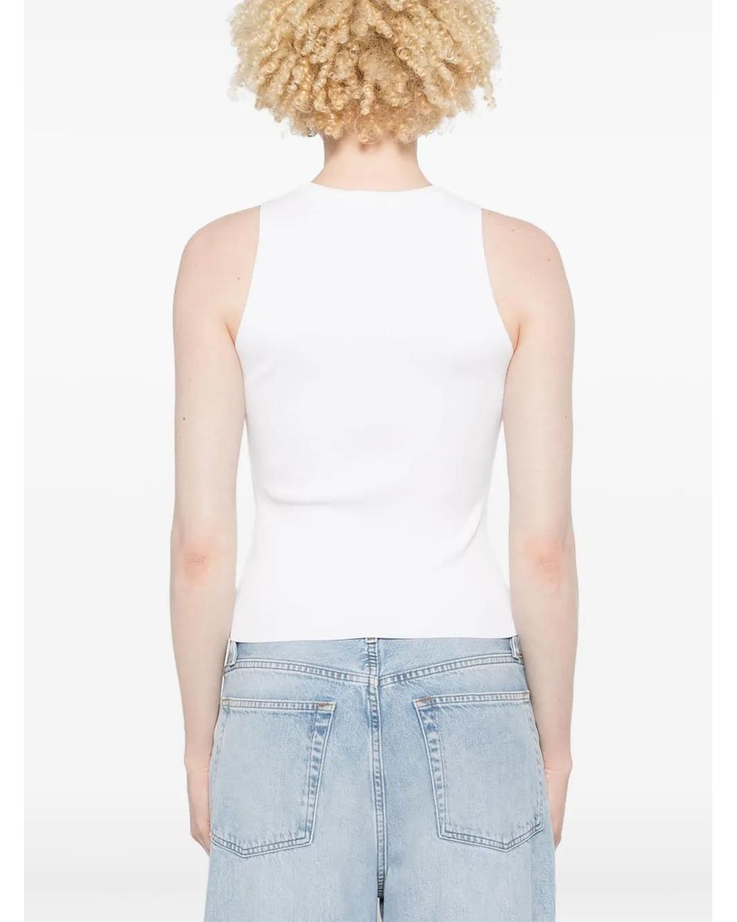 DIESEL White M-Caddix-Top Knitwear By