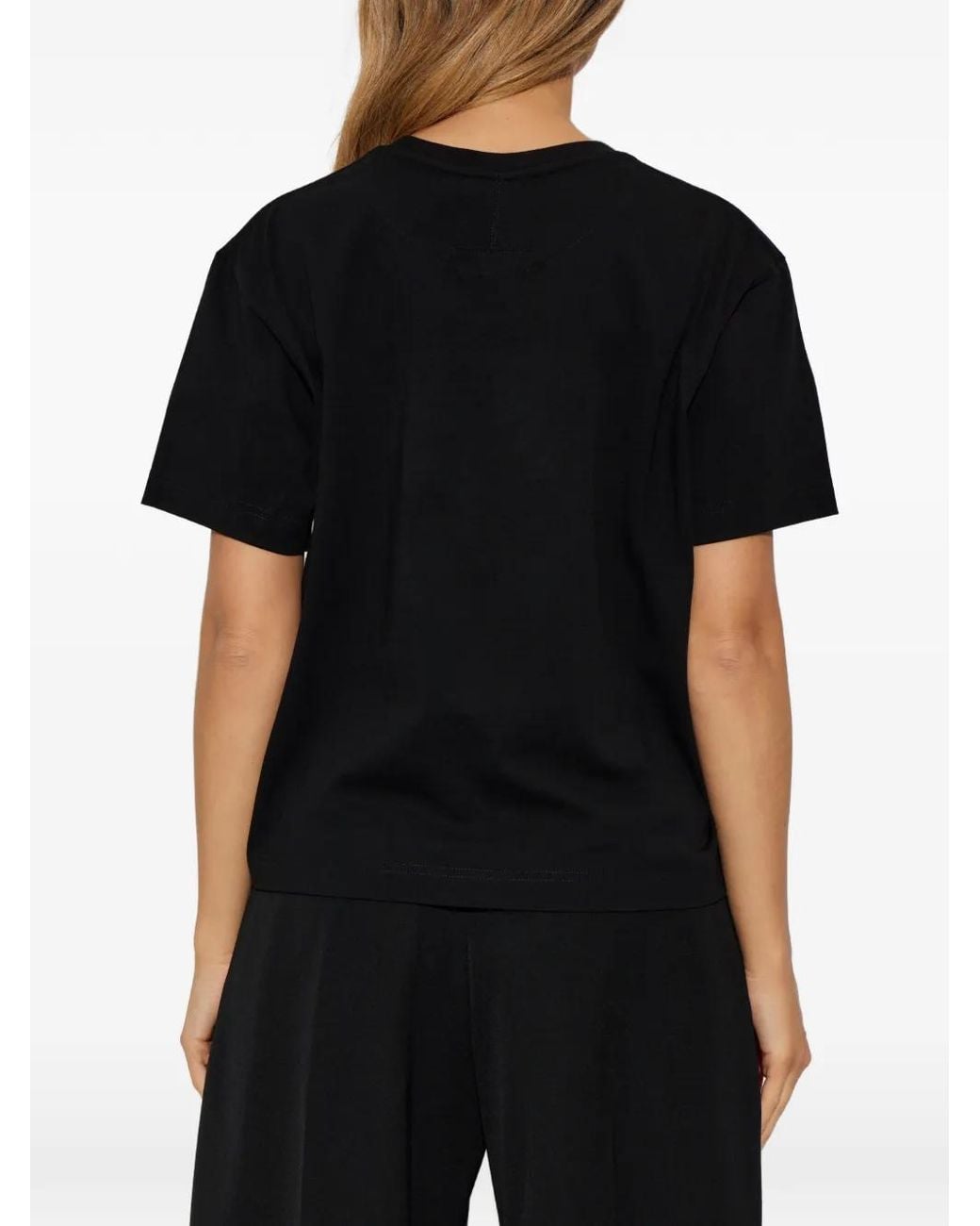 McQueen Black Skull-Lace T-Shirt