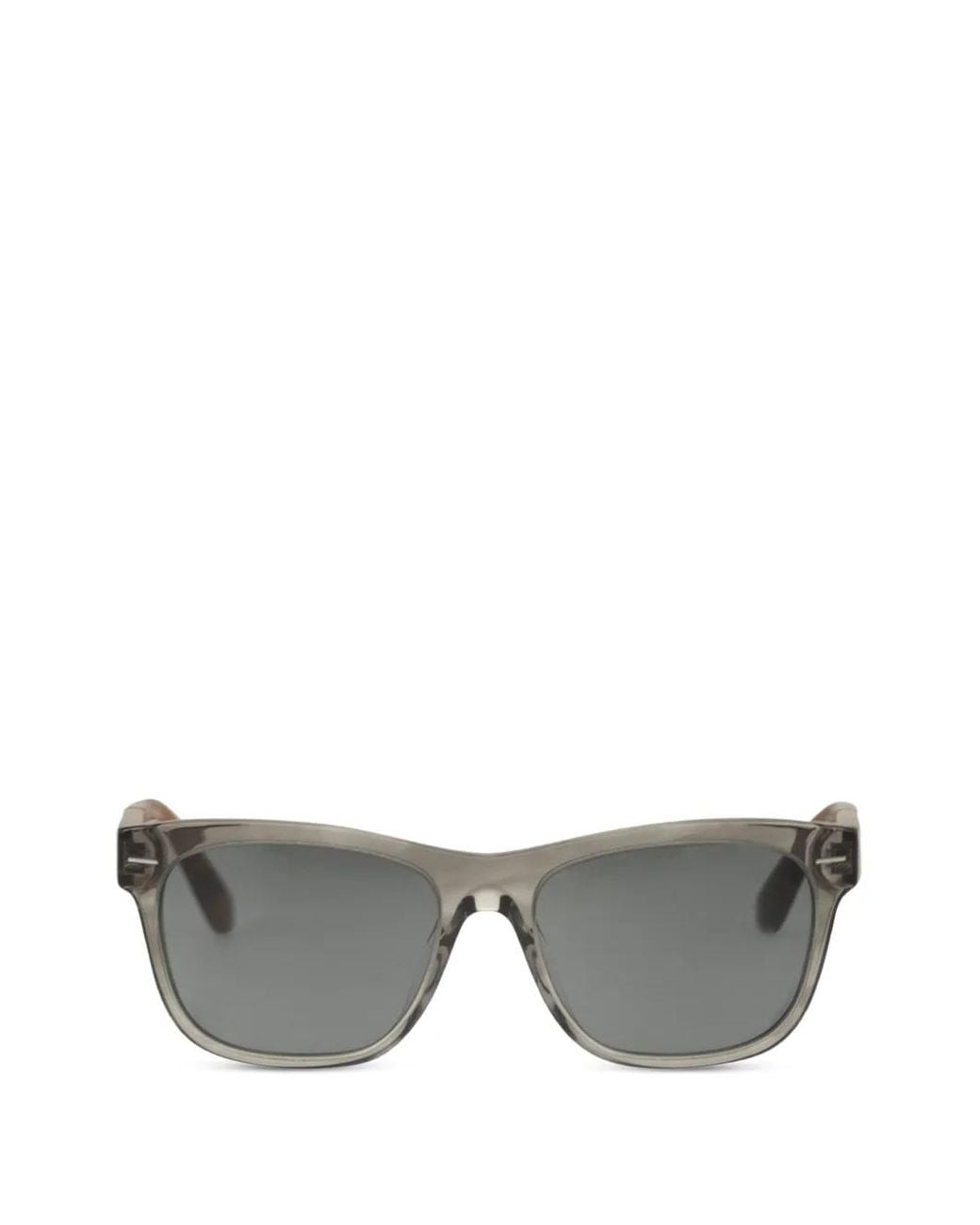 Brunello Cucinelli Gray Tortoiseshell-Effect Rectangle-Frame Sunglasses