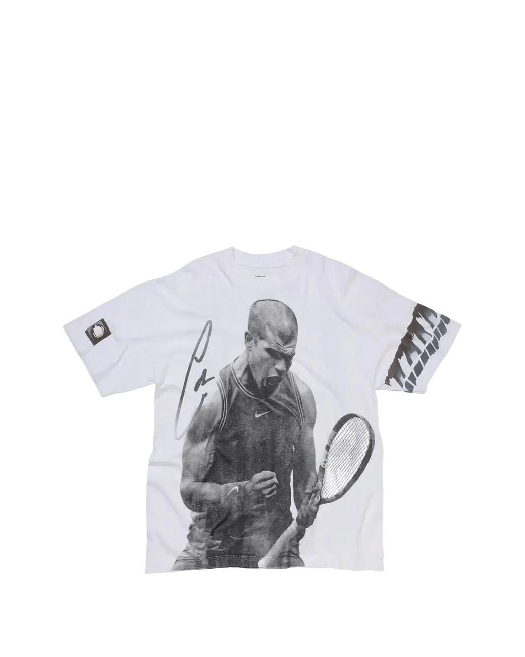 Travis Scott White X Nike Cj Athletes Series Carlos Alcaraz T-Shirt for men