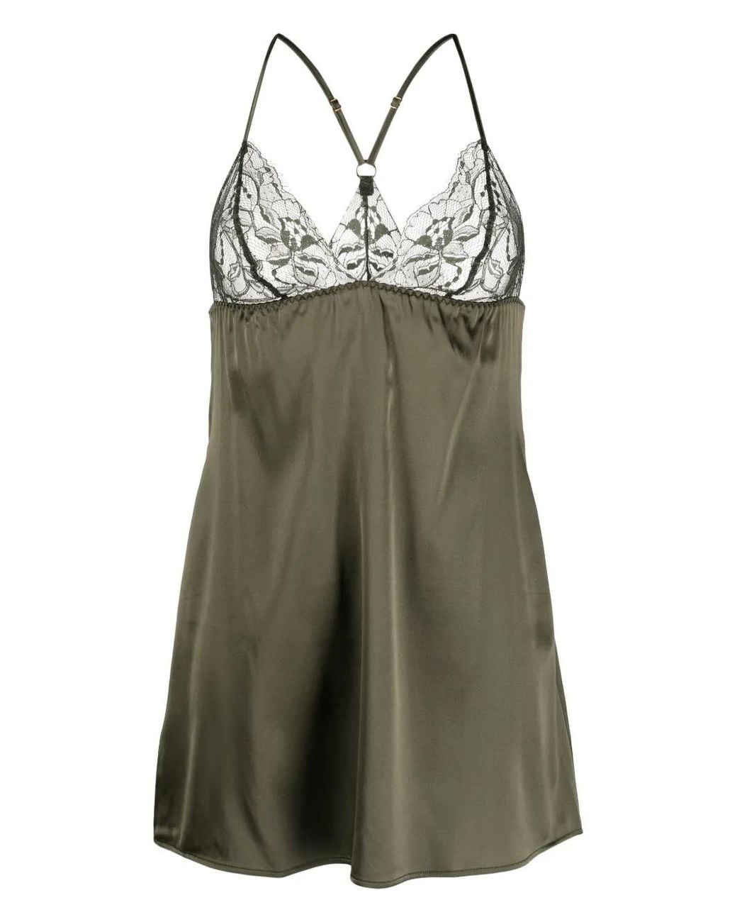 fleur-of-england-ingrid-silk-babydoll-in-green-lyst-uk