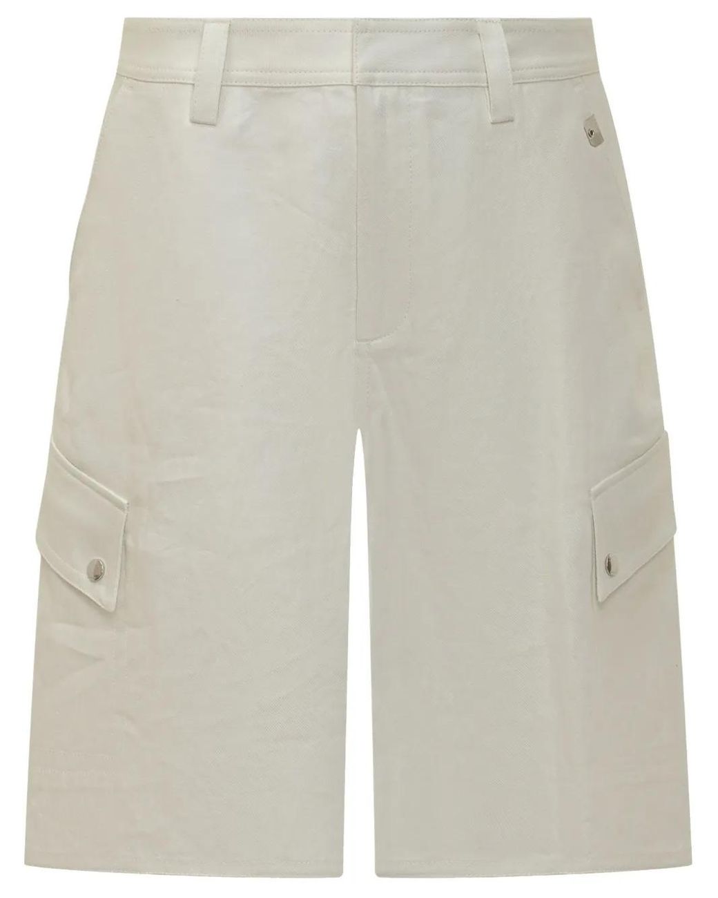 Off-White c/o Virgil Abloh Natural Linen Safari Cargo Shorts for men