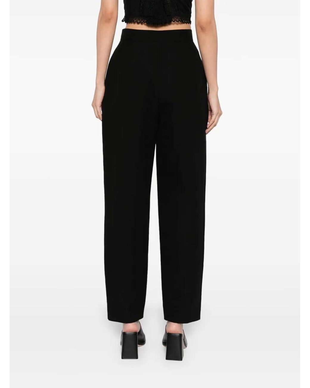 Elie Saab Black Tapered-Leg Trousers