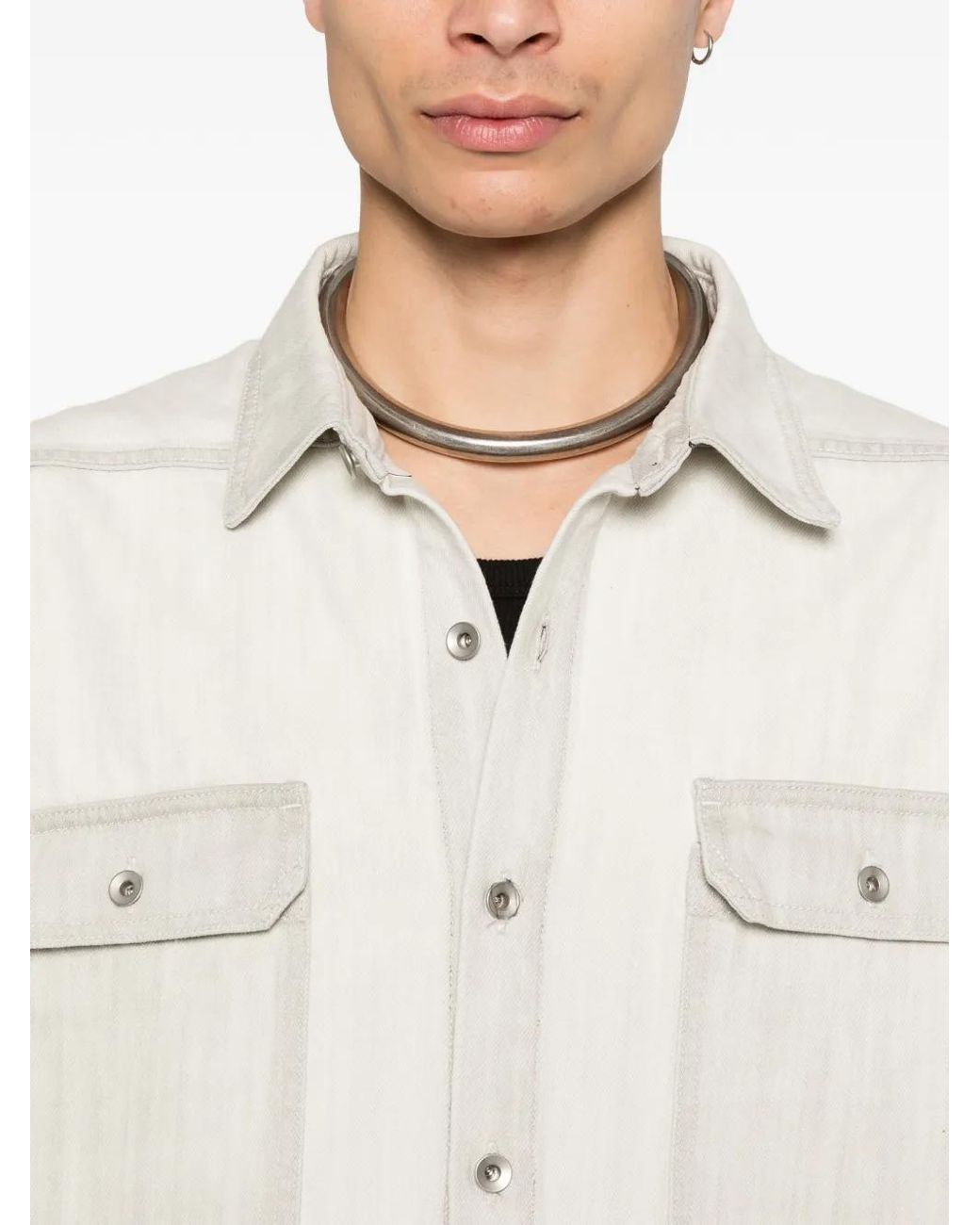 Rick Owens White Sl Tommy Jumbo Outershirt for men