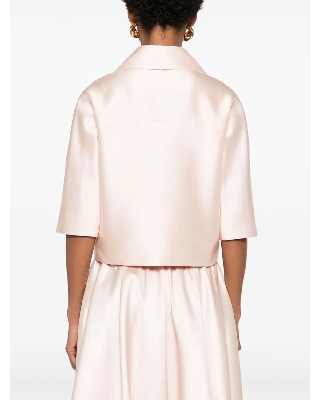 Blanca Vita Pink Satin Blazer