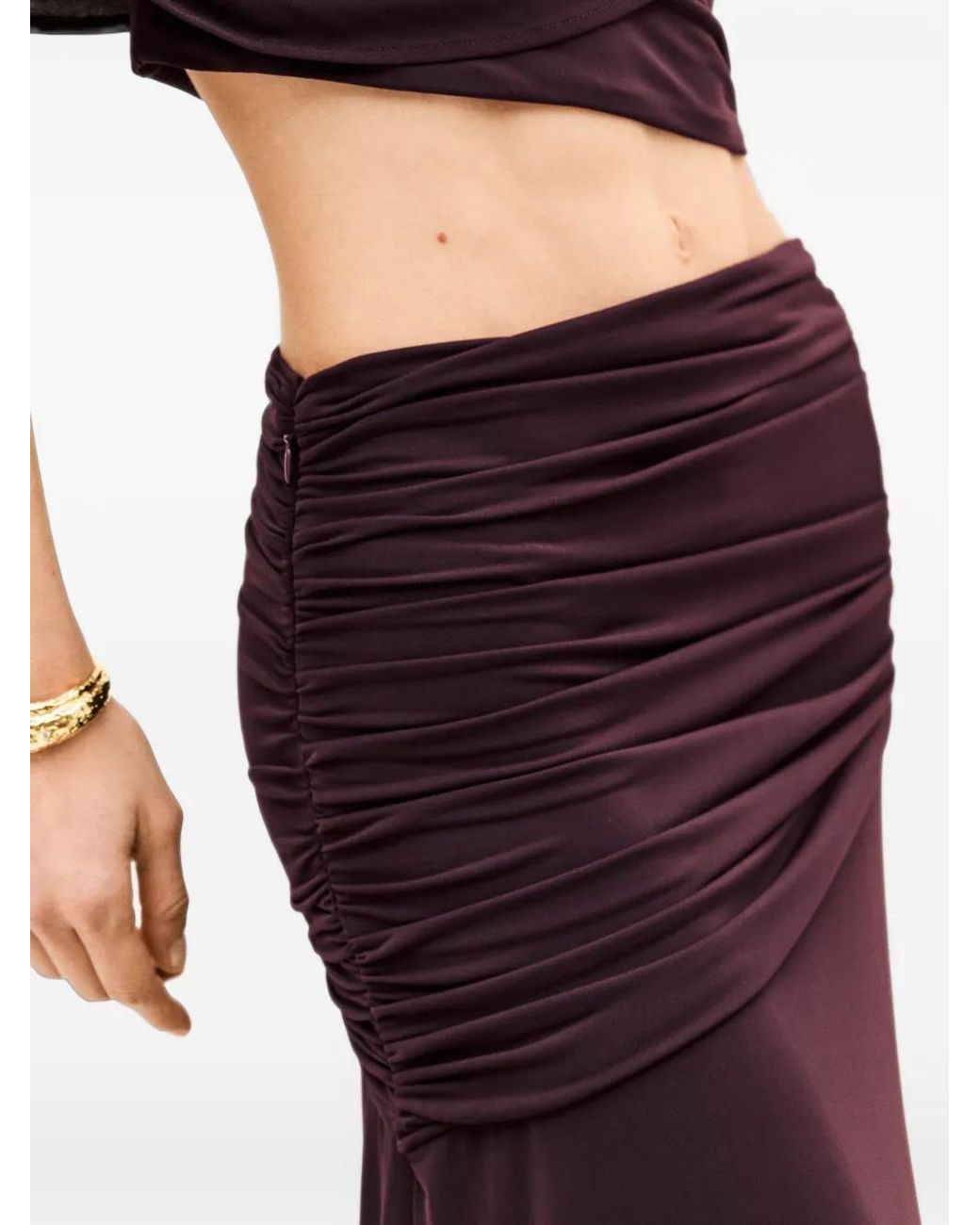 Gonna Lunga Bailey Con Ruches di Ba&sh in Purple