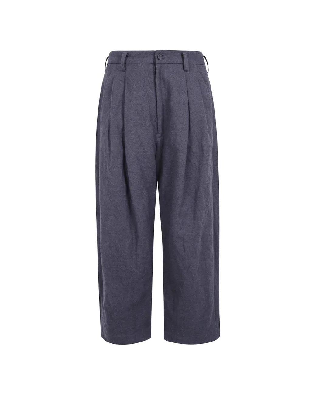 Ziggy Chen Blue Pleated Wide-Leg Trousers for men