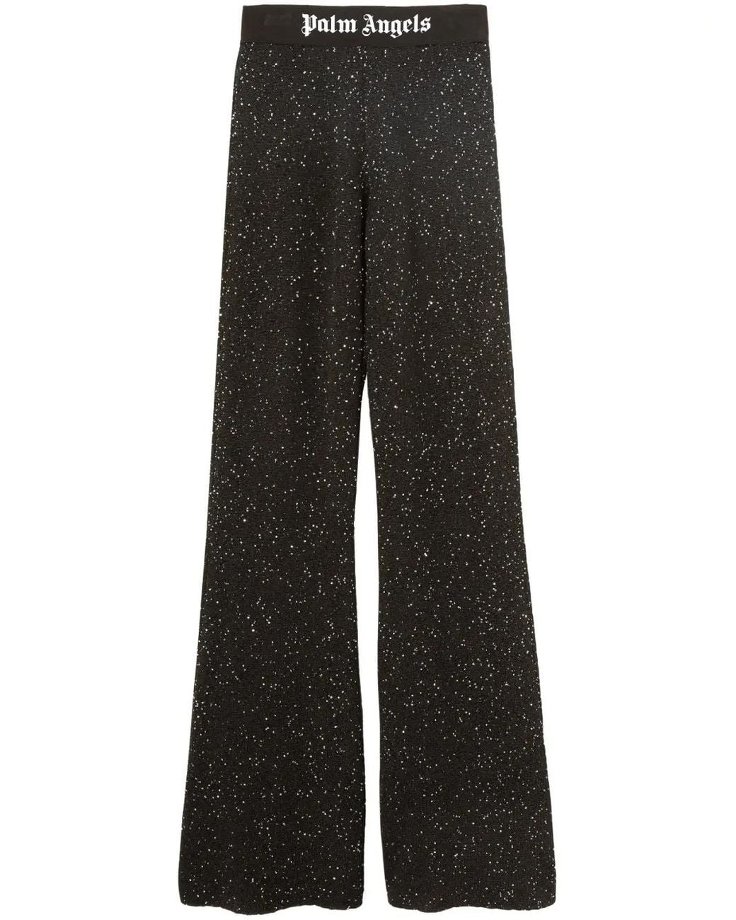 Palm Angels Black Knitted Trousers
