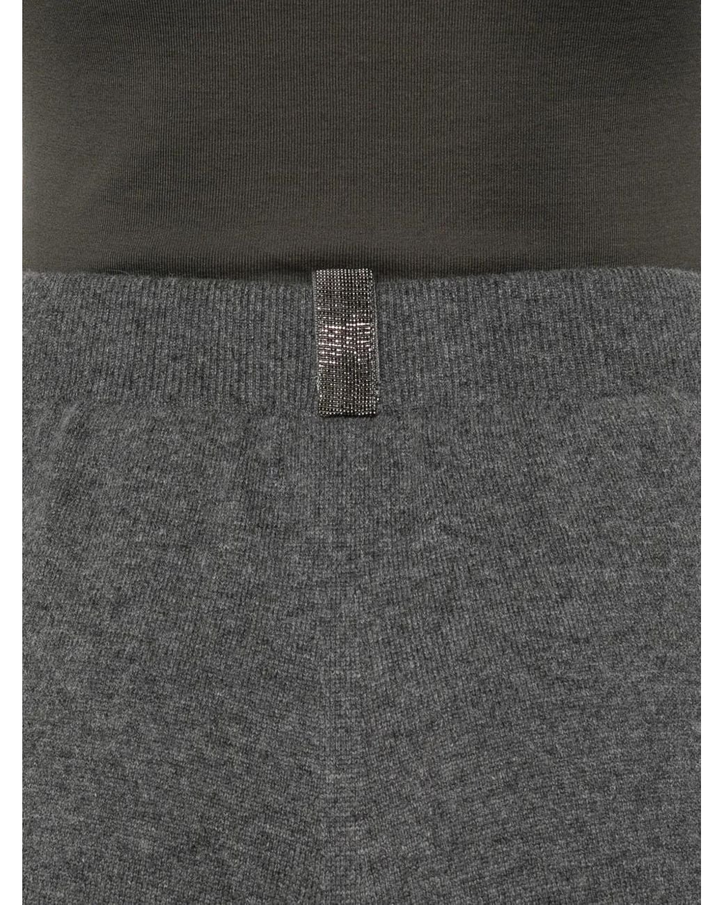Fabiana Filippi Gray Knitted Trousers